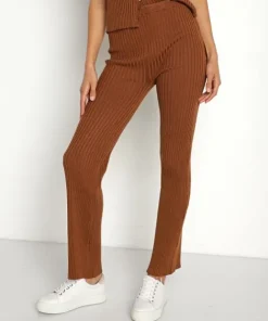 Callahan Knits | Pants>Trish Rib Knit Pant Root Beer