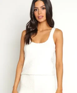 Calvin Klein Tops>Ck One Plush Tank Ivory