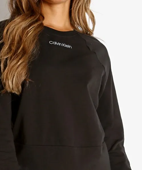 Calvin Klein Sleep Shirts | Knits>Eco Lounge Long Sleeve Sweatshirt Black