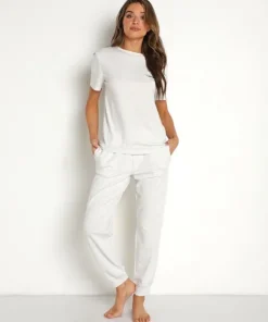 Calvin Klein Sleep Shirts>Modern Cotton Short Sleeve Crew Neck Snow Heather