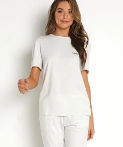 Calvin Klein Sleep Shirts>Modern Cotton Short Sleeve Crew Neck Snow Heather