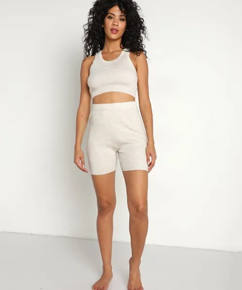 Calvin Klein Knits>Sweater Lounge Sleep Short Oatmeal Heather