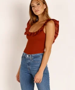 Capulet Bodysuits | Tops>Dallas Bodysuit Cinnamon