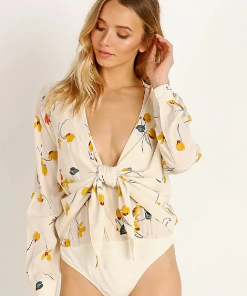 Capulet Bodysuits | Tops>Daria Bodysuit Cream Tossed Floral