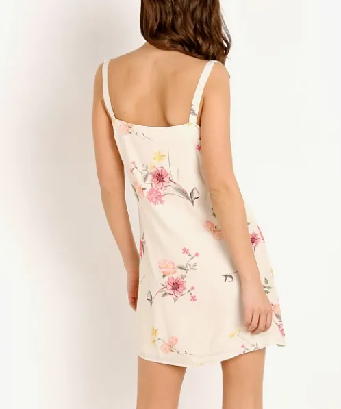 Capulet Dresses>Lilya Mini Dress Cream Floral