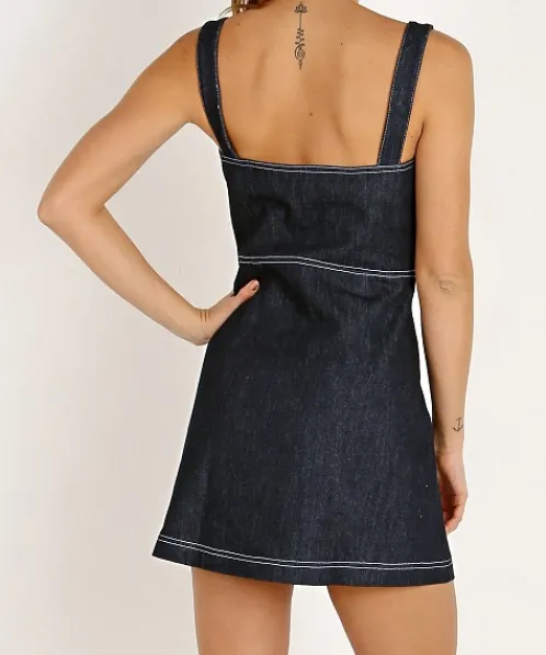Capulet Dresses>Tami Mini Dress Dark Indigo