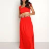 Charlie Holiday Skirts>Marsha Maxi Skirt Fiery Orange