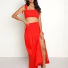 Charlie Holiday Tops>Marsha Top Fiery Orange
