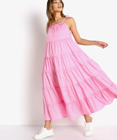 Charlie Holiday Dresses>Senorita Maxi Dress Bubblegum