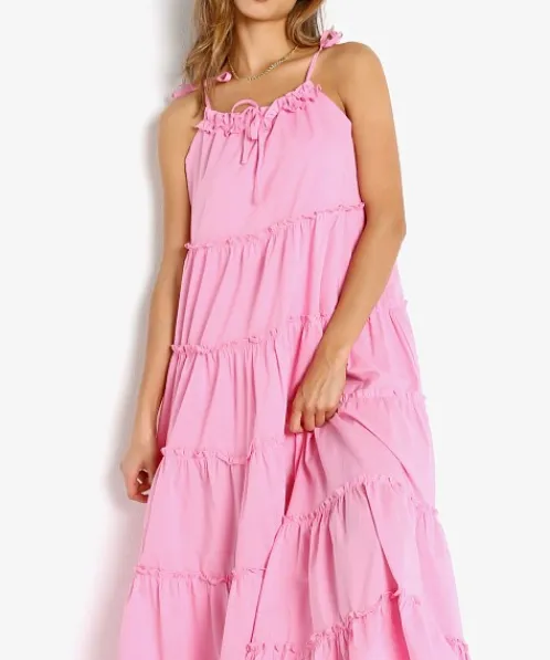 Charlie Holiday Dresses>Senorita Maxi Dress Bubblegum