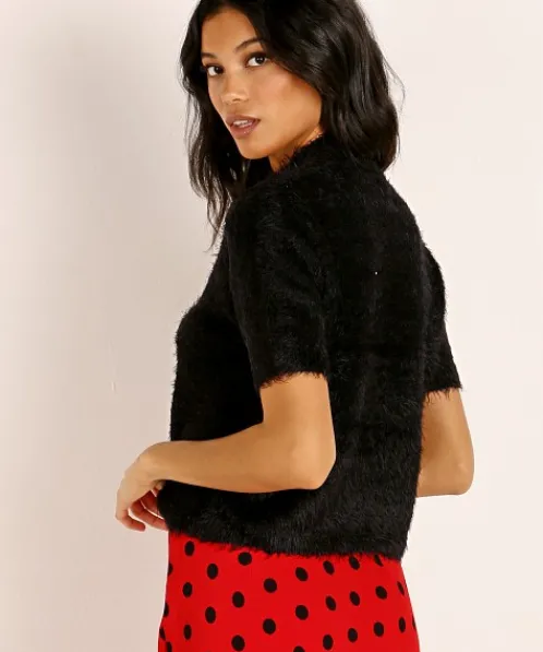 Cleobella Knits | Tops>Ali Fuzzy Sweater Black