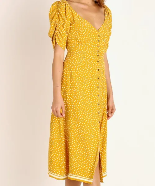 Cleobella Dresses>Amarilis Midi Dress Marigold