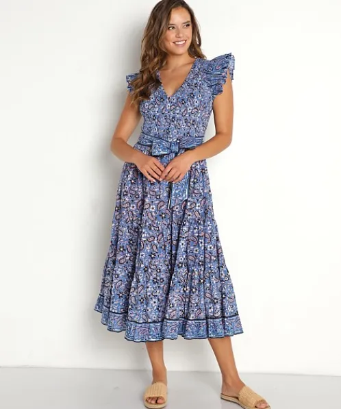 Cleobella Dresses>Autumn Midi Dress Paisley Print