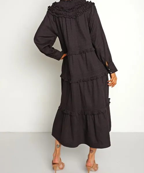 Cleobella Dresses>Briar Midi Dress Black