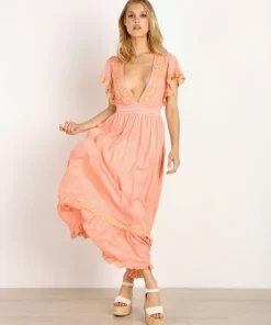 Cleobella Dresses>Camelia Dress Guava