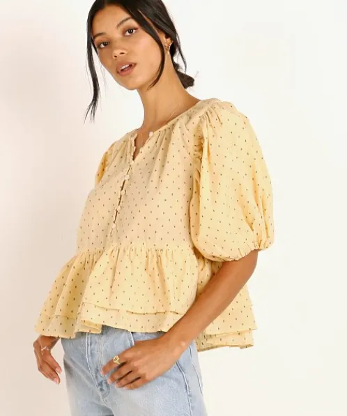 Cleobella Tops>Carlie Blouse Impala