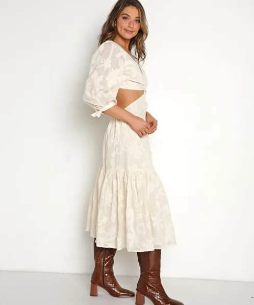Cleobella Dresses>Celeste Midi Dress Ivory