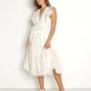 Cleobella Dresses>Cherie Midi Dress Ivory