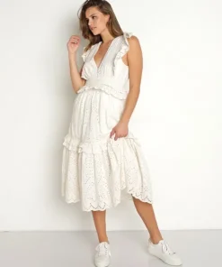 Cleobella Dresses>Cherie Midi Dress Ivory