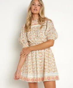 Cleobella Dresses>Dallas Mini Dress Carnation Print