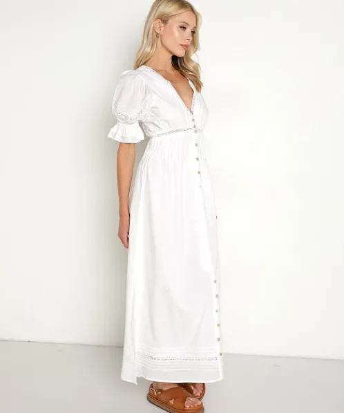 Cleobella Dresses>Emerson Ankle Dress White