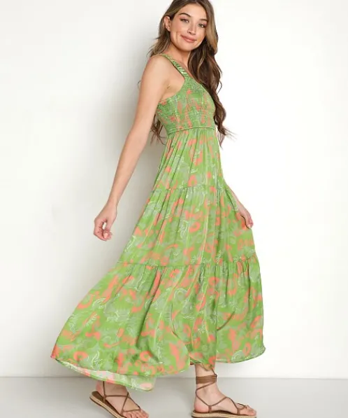 Cleobella Dresses>Julia Maxi Dress Abstract Print