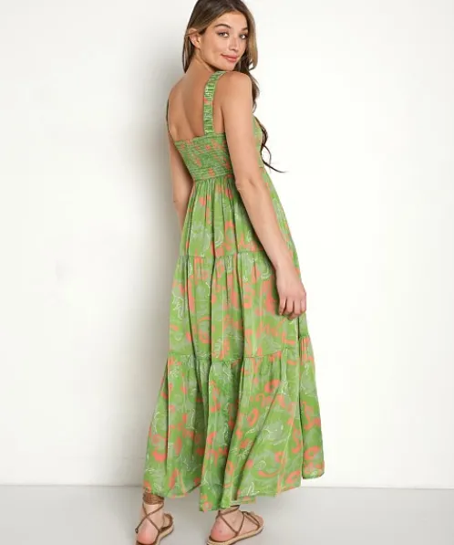 Cleobella Dresses>Julia Maxi Dress Abstract Print