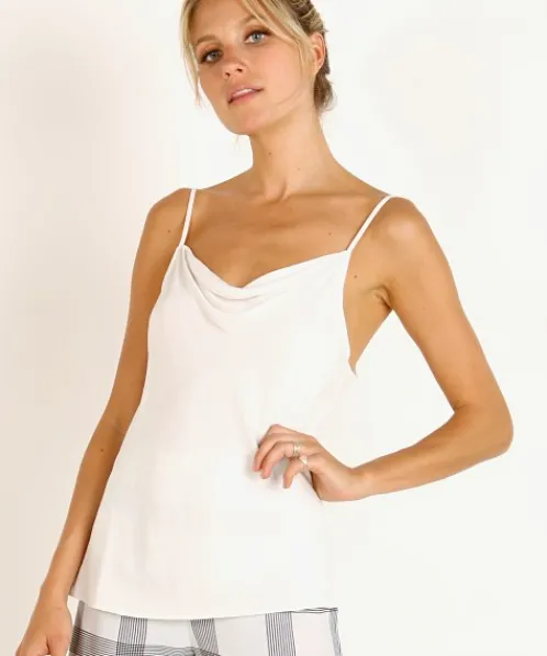 Cleobella Tops>Logan Cami Ivory