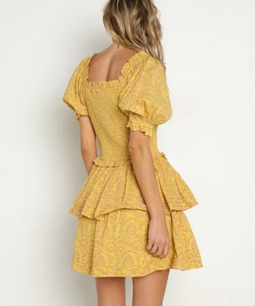 Cleobella Dresses>Luna Mini Dress Camellia Print