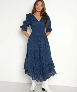 Cleobella Dresses>Milani Ankle Dress Lapis