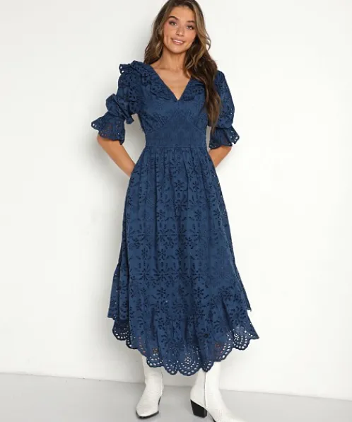 Cleobella Dresses>Milani Ankle Dress Lapis