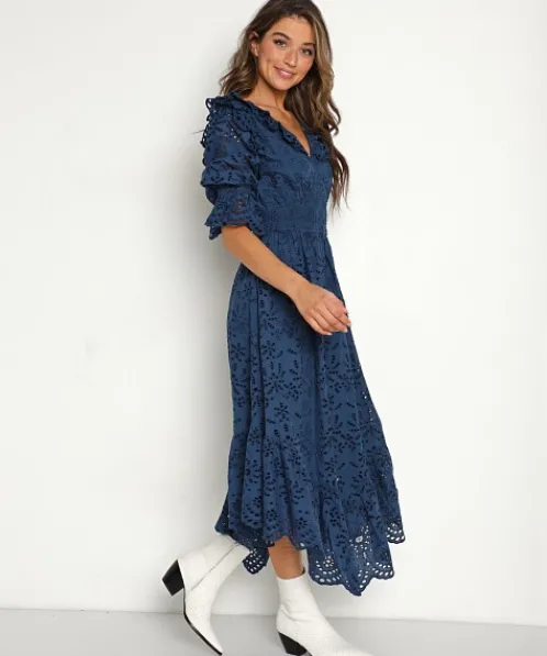 Cleobella Dresses>Milani Ankle Dress Lapis