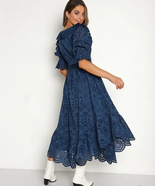 Cleobella Dresses>Milani Ankle Dress Lapis