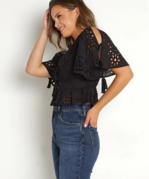 Cleobella Tops>Mira Blouse Black