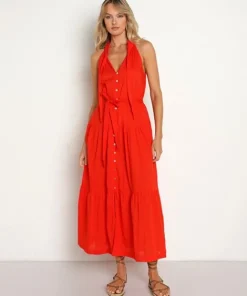Cleobella Dresses>Simone Ankle Dress Cherry