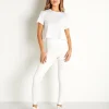 Commando Pants>Faux Leather Legging with Control White