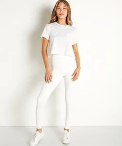 Commando Pants>Faux Leather Legging with Control White