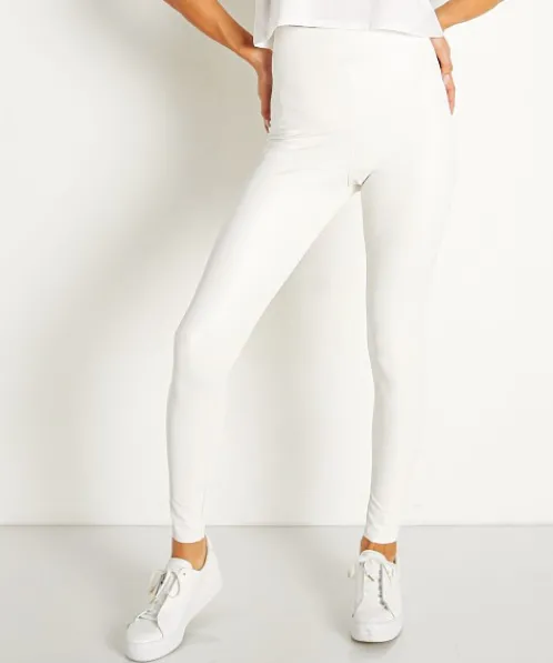 Commando Pants>Faux Leather Legging with Control White