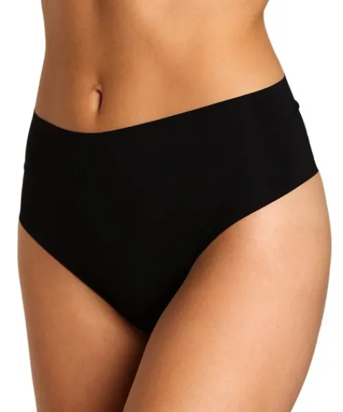 Commando Panties>High Rise Thong Black