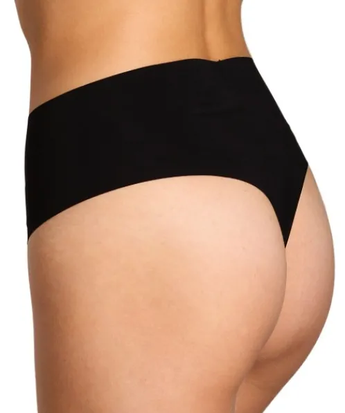 Commando Panties>High Rise Thong Black