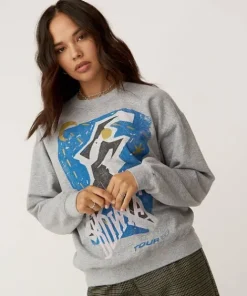 Daydreamer Knits>Bowie Serious Moonlight Sweatshirt Heather Grey