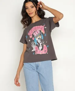 Daydreamer Tops>Grateful Dead Forever Skelly Reverse GF Tee