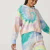 Daydreamer Knits>La Eye Shrunken Hoodie Prismatic Tie Dye