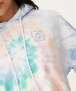Daydreamer Knits>La Eye Shrunken Hoodie Prismatic Tie Dye