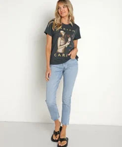 Daydreamer Tops>Mariah Carey Butterfly Tour Tee Vintage Black