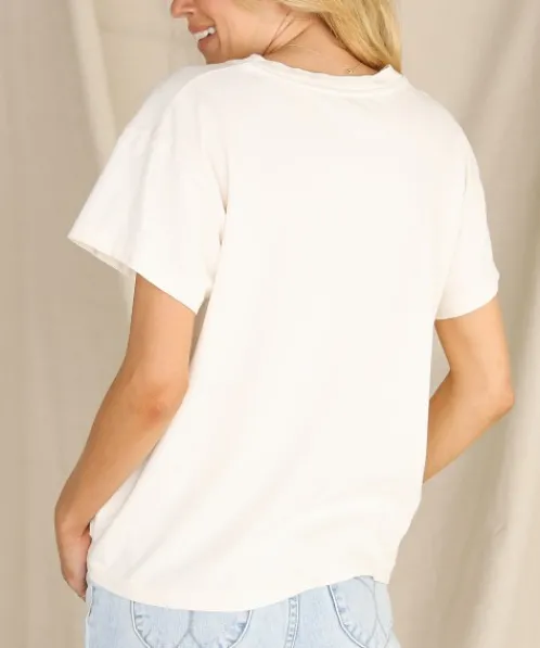 Daydreamer Tops>Pink Floyd Retro Rainbow Tour Tee Stone Vintage