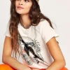 Daydreamer Tops>The Doors Venice Beach Girlfriend Tee Stone Vintage
