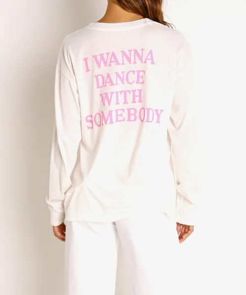 Daydreamer Tops>Whitney Houston Dance w/ Somebody Long Sleeve Vinta