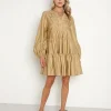 Devotion Dresses>Leros Short Dress Beige