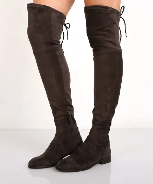 Dolce Vita Boots>Neely Over the Knee Boot Dark Grey